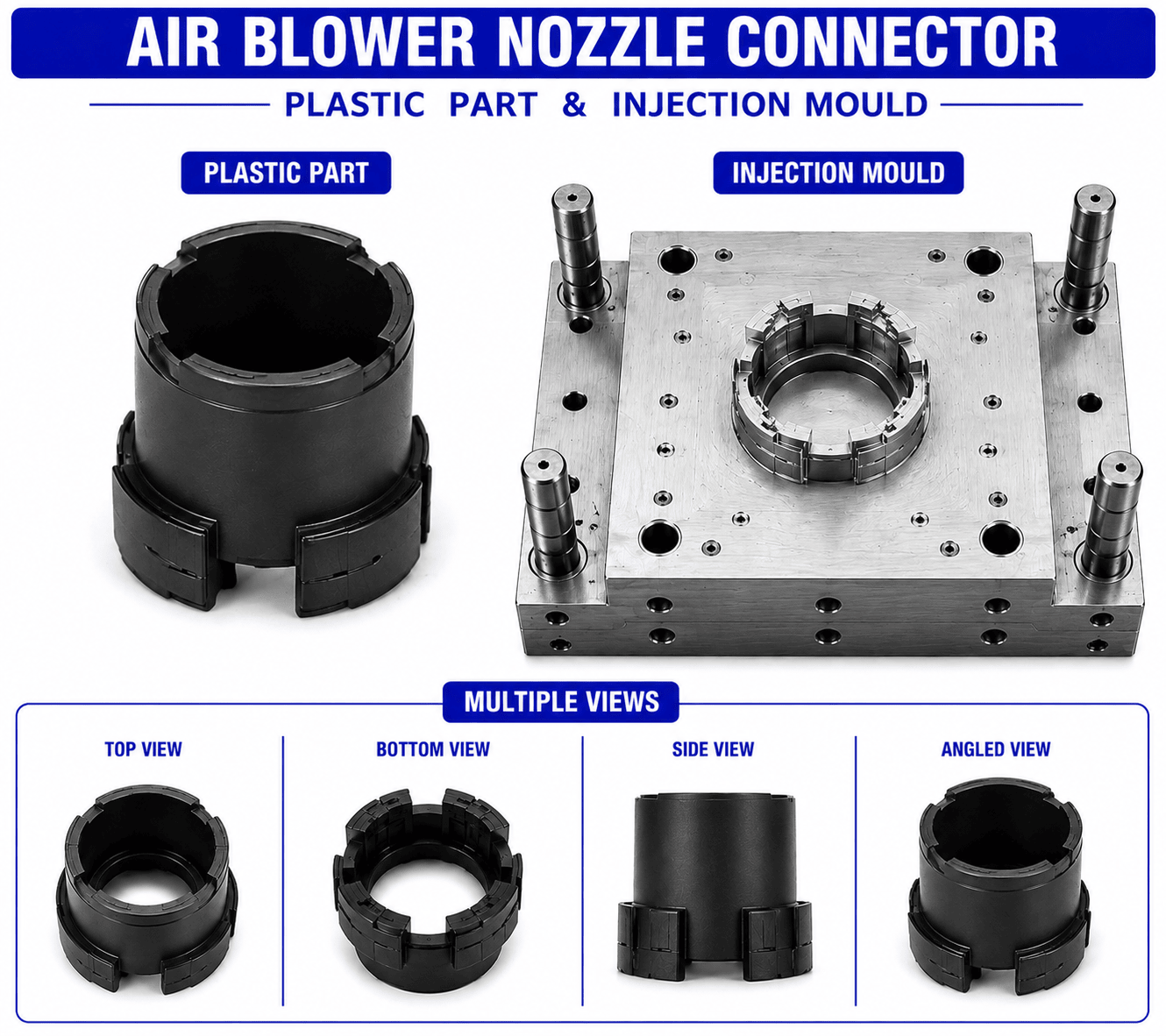 Air Blower Plastic Nozzle Connector Mould and Moulding Services